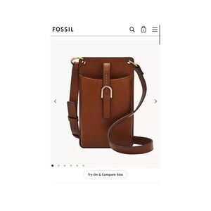 Black Fossil Phone Bag
